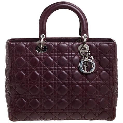 dior handbag burgundy|Dior burgundy cannage bag.